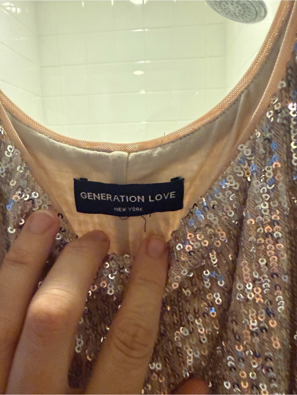 Generation Love Sequin Tank Mini Dress - Champagne Gold